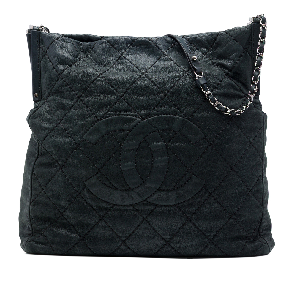 Pre-Loved Chanel Quilted Iridescent Calfskin Sea Hit Tote